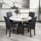 Costway Upholstered Dining Chairs Set of 2/4 PU Leather Armless Solid Rubber Wood Legs